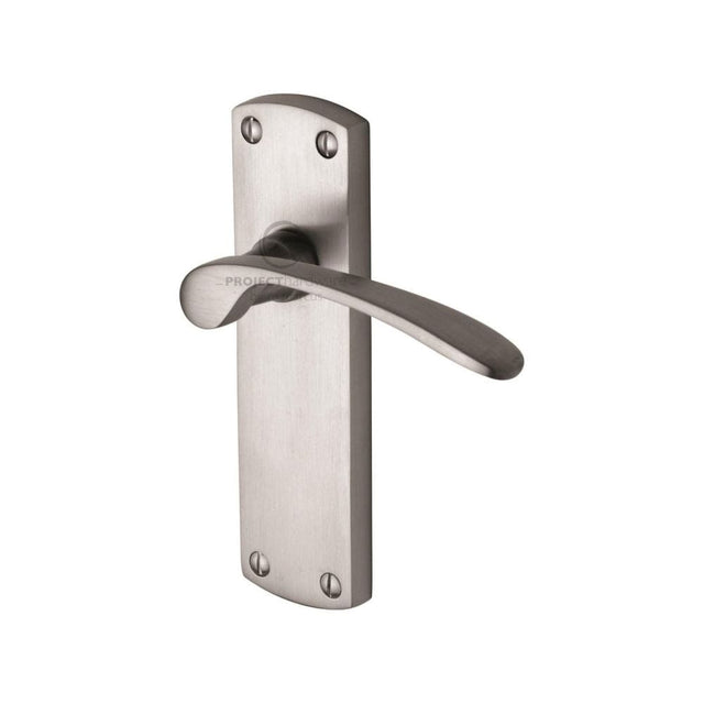 Project Hardware Door Furniture Satin Chrome / Latch Handles Project Hardware - Door Handle Lever Latch Luca Design Satin Chrome Finish