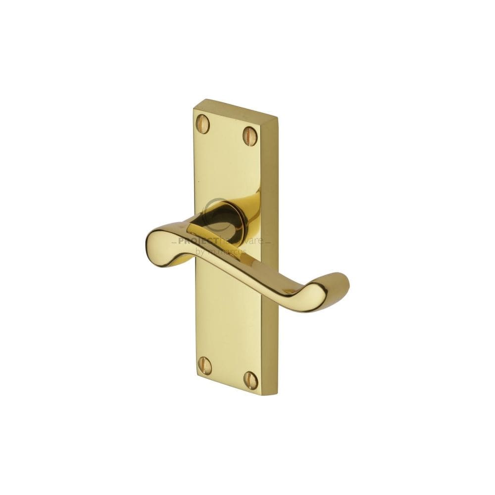 Project Hardware Door Furniture Polished Brass / Latch Handles Project Hardware - Door Handle Lever Latch Malvern Short Design Polished Brass Finis