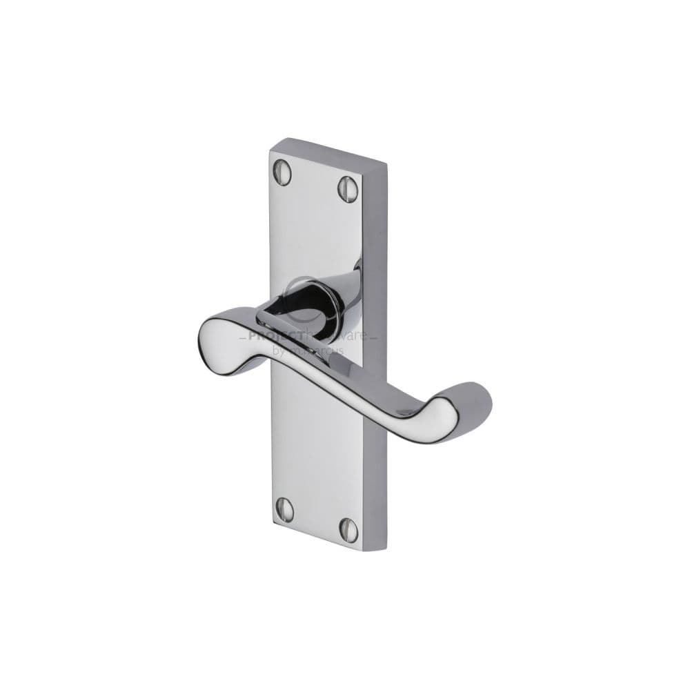 Project Hardware Door Furniture Polished Chrome / Latch Handles Project Hardware - Door Handle Lever Latch Malvern Short Design Polished Chrome Fini