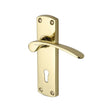 Project Hardware Door Furniture Polished Brass / Std. Lock Handles Project Hardware - Door Handle Lever Lock Luca Design Polished Brass Finish