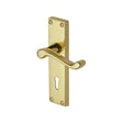 Project Hardware Door Furniture Polished Brass / Std. Lock Handles Project Hardware - Door Handle Lever Lock Malvern Design Polished Brass Finish