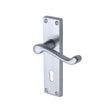 Project Hardware Door Furniture Satin Chrome / Std. Lock Handles Project Hardware - Door Handle Lever Lock Malvern Design Satin Chrome Finish