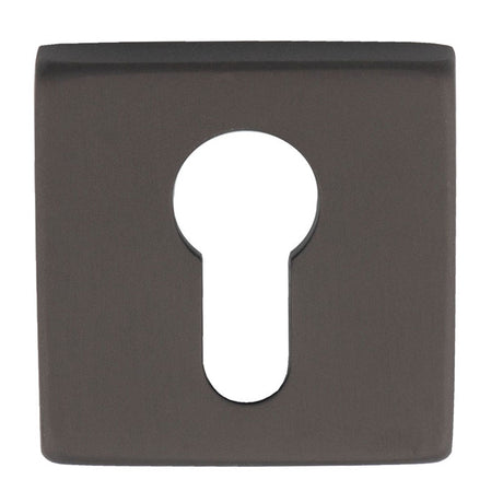 This is an image of a Manital - Square Euro Profile Escutcheon - Anthracite qe001ant that is availble to order from Trade Door Handles in Kendal.