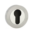 Senza Pari Door Furniture Satin Nickel/Nickel Plate / Euro Profile Escutcheons Senza Pari Euro Escutcheon on Round Rose - Satin Nickel/Nickel Plate