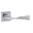 Senza Pari Door Furniture Polished Chrome / Square Rose Senza Pari Guido Designer Lever on Flush Square Rose - Polished Chrome