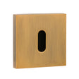 Senza Pari Door Furniture Weathered Antique Bronze / Mortice Key Profile Escutcheons Senza Pari Key Escutcheon on Flush Square Rose - Weathered Antique Bronze