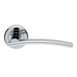 Serozzetta Door Furniture Polished Chrome/Satin Chrome / Round Rose Serozzetta - Cumulus Lever On Rose - Polished Chrome/Satin Chrome