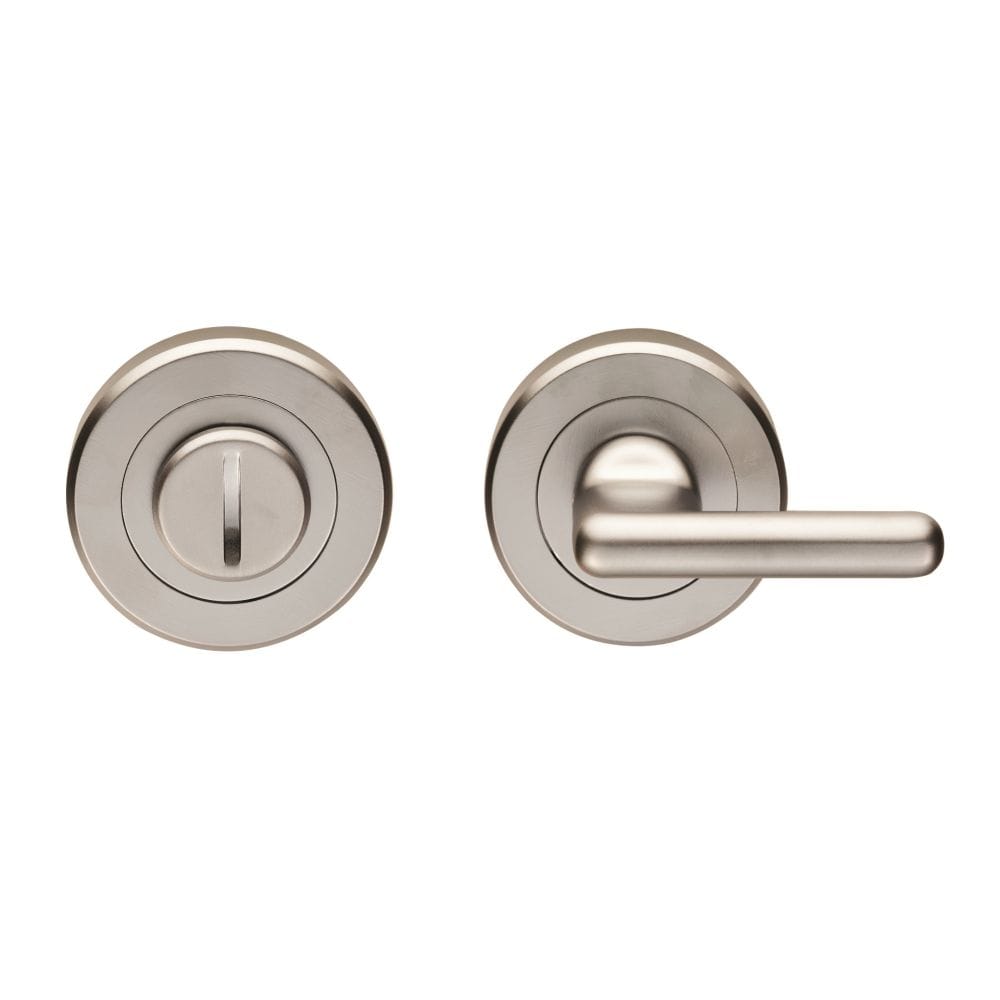 Serozzetta Door Furniture Satin Chrome / No Serozzetta - DDA Compliant Turn and Release - Satin Chrome