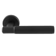 Serozzetta Door Furniture Matt Black / Round Rose Serozzetta - Image Lines Lever On rose - Matt Black