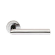 Serozzetta Door Furniture Polished Chrome / Round Rose Serozzetta - Morado Lever on Rose - Polished Chrome