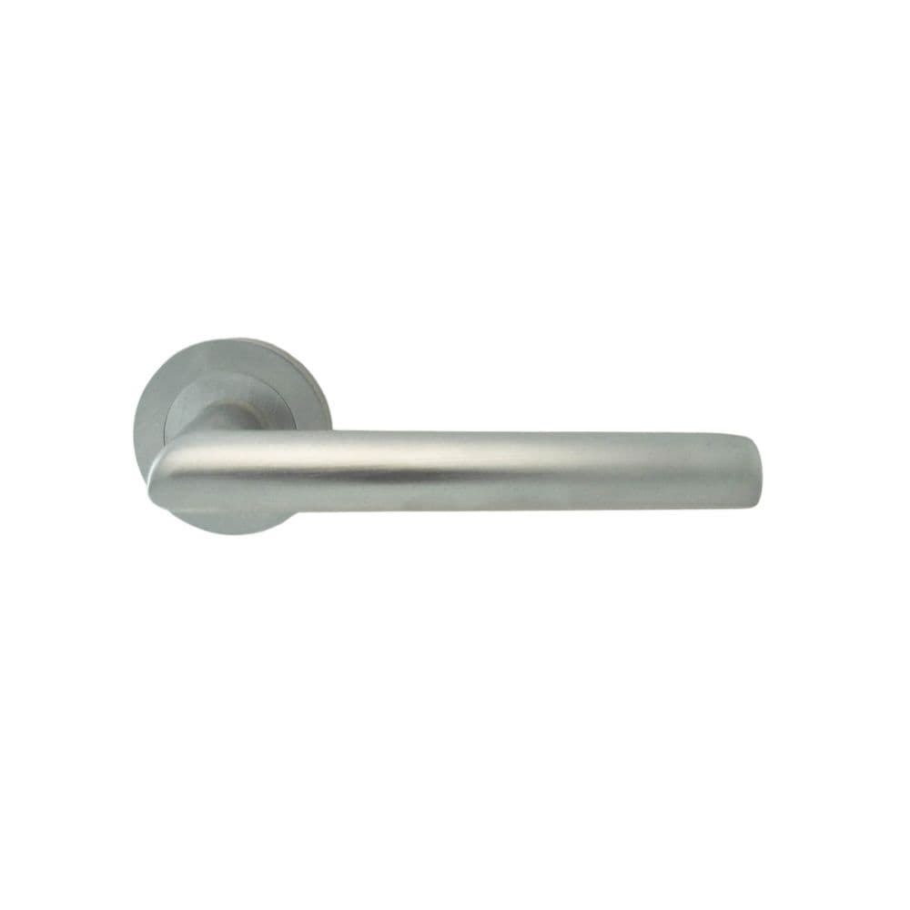 Serozzetta Door Furniture Satin Chrome / Round Rose Serozzetta - Morado Lever on Rose - Satin Chrome