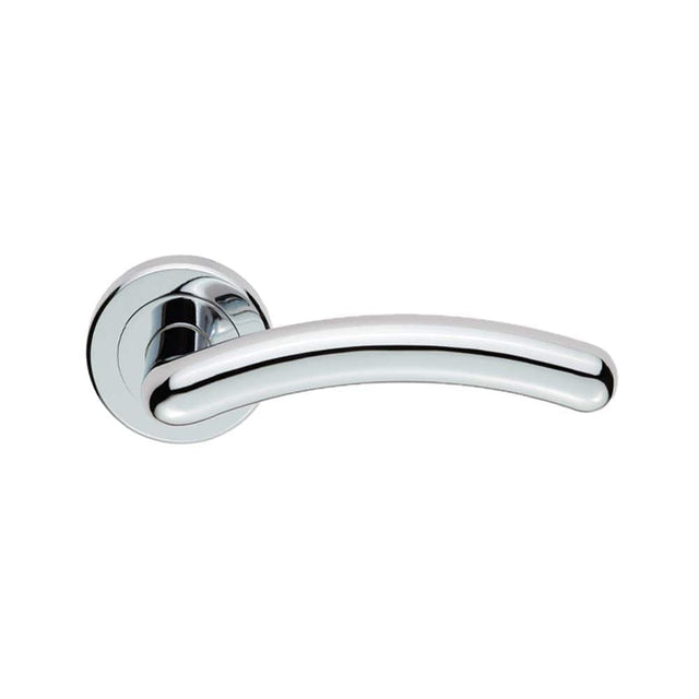 Serozzetta Door Furniture Polished Chrome / Round Rose Serozzetta - Noxia Lever On Rose - Polished Chrome