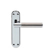 Serozzetta Door Furniture Polished Chrome Satin Nickel / Latch Handles Serozzetta - Scope Lever on Latch Backplate - Polished Chrome Satin Nickel