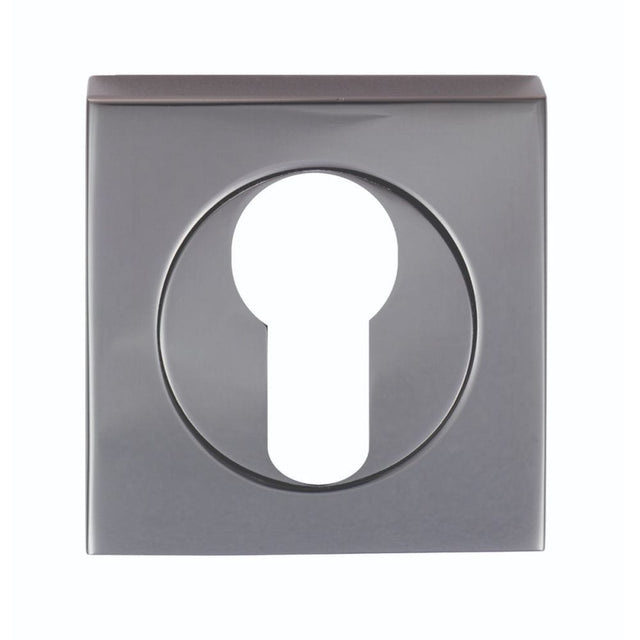 Serozzetta Door Furniture Black Nickel / Euro Profile Escutcheons Serozzetta - Square Euro Profile Escutcheon - Black Nickel