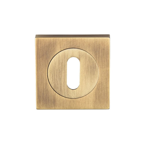 Serozzetta Door Furniture Antique Brass / Mortice Key Profile Escutcheons Serozzetta - Square Standard Lock Escutcheon Antique Brass - Antique Brass