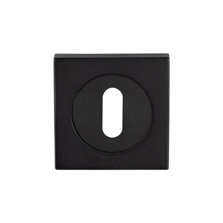 Serozzetta Door Furniture Matt Black / Mortice Key Profile Escutcheons Serozzetta - Square Standard Lock Escutcheon Matt Black - Matt Black