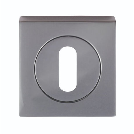 Serozzetta Door Furniture Black Nickel / Mortice Key Profile Escutcheons Serozzetta - Square Standard Lock Profile Escutcheon - Black Nickel