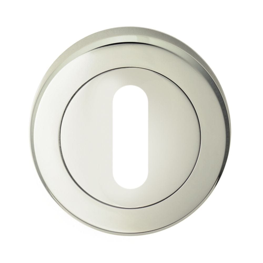 Serozzetta Door Furniture Polished Nickel / Mortice Key Profile Escutcheons Serozzetta - Standard Lock Profile Escutcheon - Polished Nickel