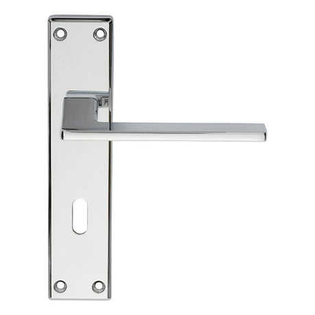 Serozzetta Door Furniture Polished Chrome / Std. Lock Handles Serozzetta - Zone Lever on Lock Backplate - Polished Chrome