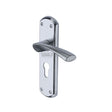 Sorrento Door Furniture Satin Chrome / Euro Profile Lock Handles Sorrento - Door Handle Euro Profile Plate Atlanta Design Satin Chrome Finish