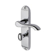 Sorrento Door Furniture Polished Chrome / Bathroom Lock Handles Sorrento - Door Handle for Bathroom Aurora Design Polished Chrome Finish