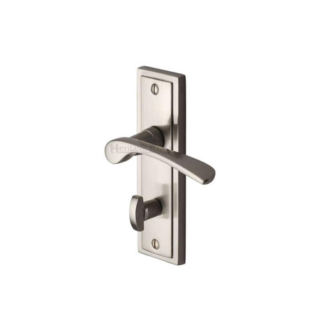 Sorrento Door Furniture Satin Nickel / Bathroom Lock Handles Sorrento - Door Handle for Bathroom Boston Design Satin Nickel F