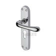 Sorrento Door Furniture Polished Chrome / Euro Profile Lock Handles Sorrento - Door Handle for Euro Profile Plate Donna Design Polished Chrome Finish