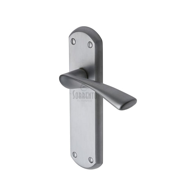 Sorrento Door Furniture Satin Chrome / Latch Handles Sorrento - Door Handle Lever Latch Atlanta Design Satin Chrome Finish