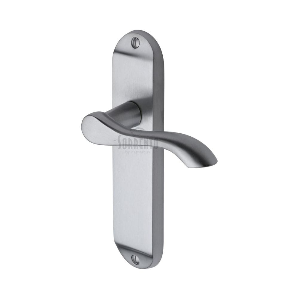 Sorrento Door Furniture Satin Chrome / Latch Handles Sorrento - Door Handle Lever Latch Aurora Design Satin Chrome Finish