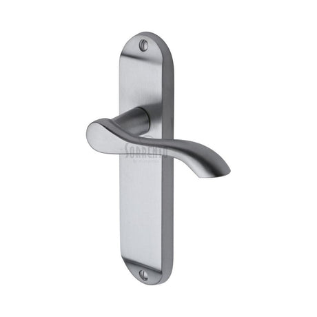 Sorrento Door Furniture Satin Chrome / Latch Handles Sorrento - Door Handle Lever Latch Aurora Design Satin Chrome Finish