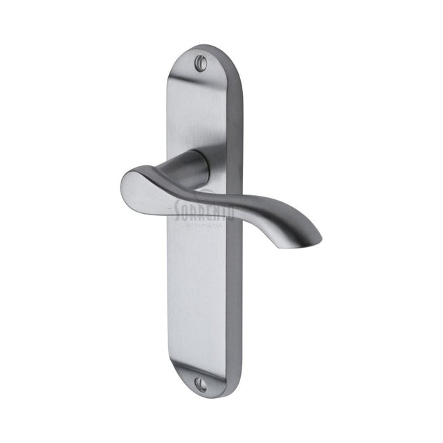Sorrento Door Furniture Satin Chrome / Latch Handles Sorrento - Door Handle Lever Latch Aurora Design Satin Chrome Finish