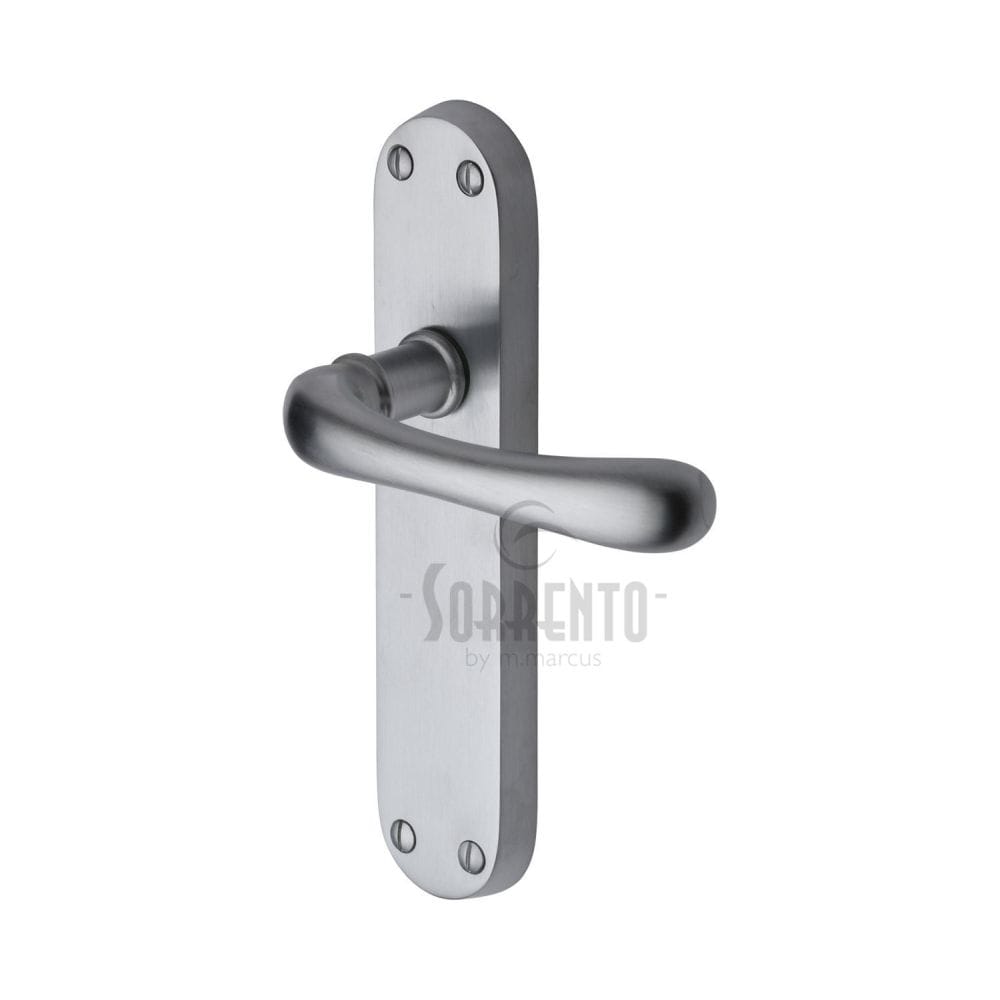 Sorrento Door Furniture Satin Chrome / Latch Handles Sorrento - Door Handle Lever Latch Donna Design Satin Chrome Finish