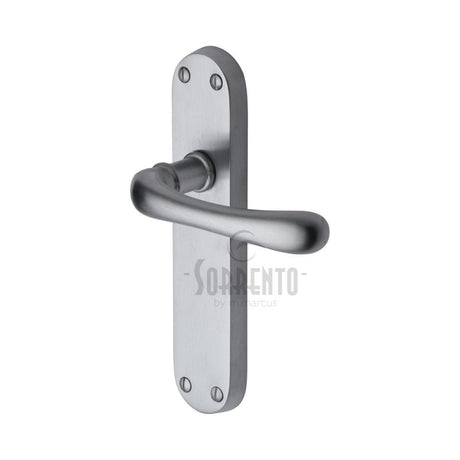Sorrento Door Furniture Satin Chrome / Latch Handles Sorrento - Door Handle Lever Latch Donna Design Satin Chrome Finish