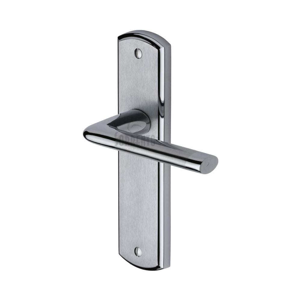 Sorrento Door Furniture Apollo Dual Finish,Satin Chrome/Polished Chrome / Latch Handles Sorrento - Door Handle Lever Latch Lena Design Apollo Finish