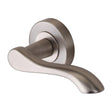 Sorrento Door Furniture Satin Nickel / Round Rose Sorrento - Door Handle Lever Latch on Round Rose Aurora Design Satin Nickel Finis