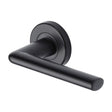 Sorrento Door Furniture Matt Black / Round Rose Sorrento - Door Handle Lever Latch on Round Rose Lena Design Matt Black Finish
