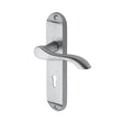 Sorrento Door Furniture Satin Chrome / Std. Lock Handles Sorrento - Door Handle Lever Lock Aurora Design Satin Chrome Finish