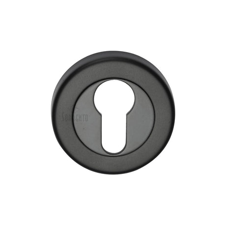 Sorrento Door Furniture Matt Black / Euro Profile Escutcheons Sorrento - Euro Profile Cylinder Escutcheon Matt Black Finish