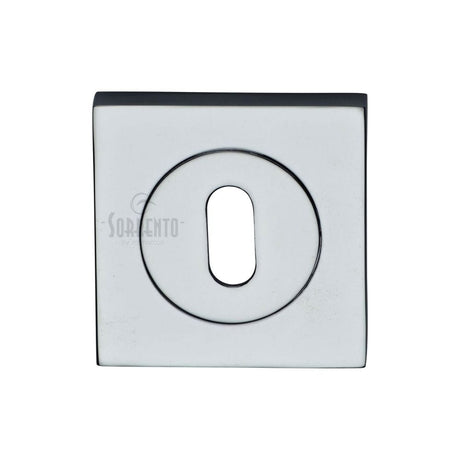 Sorrento Door Furniture Polished Chrome / Mortice Key Profile Escutcheons Sorrento - Keyhole Square Escutcheon Polished Chrome Finish