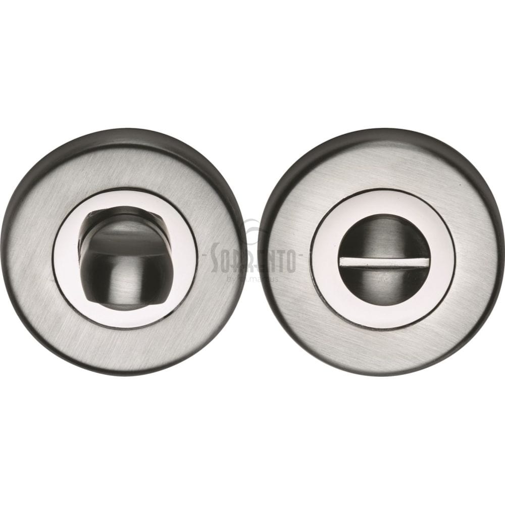 Sorrento Door Furniture Apollo Dual Finish,Satin Chrome/Polished Chrome / No Sorrento - Thumbturn & Emergency Release Apollo Finish