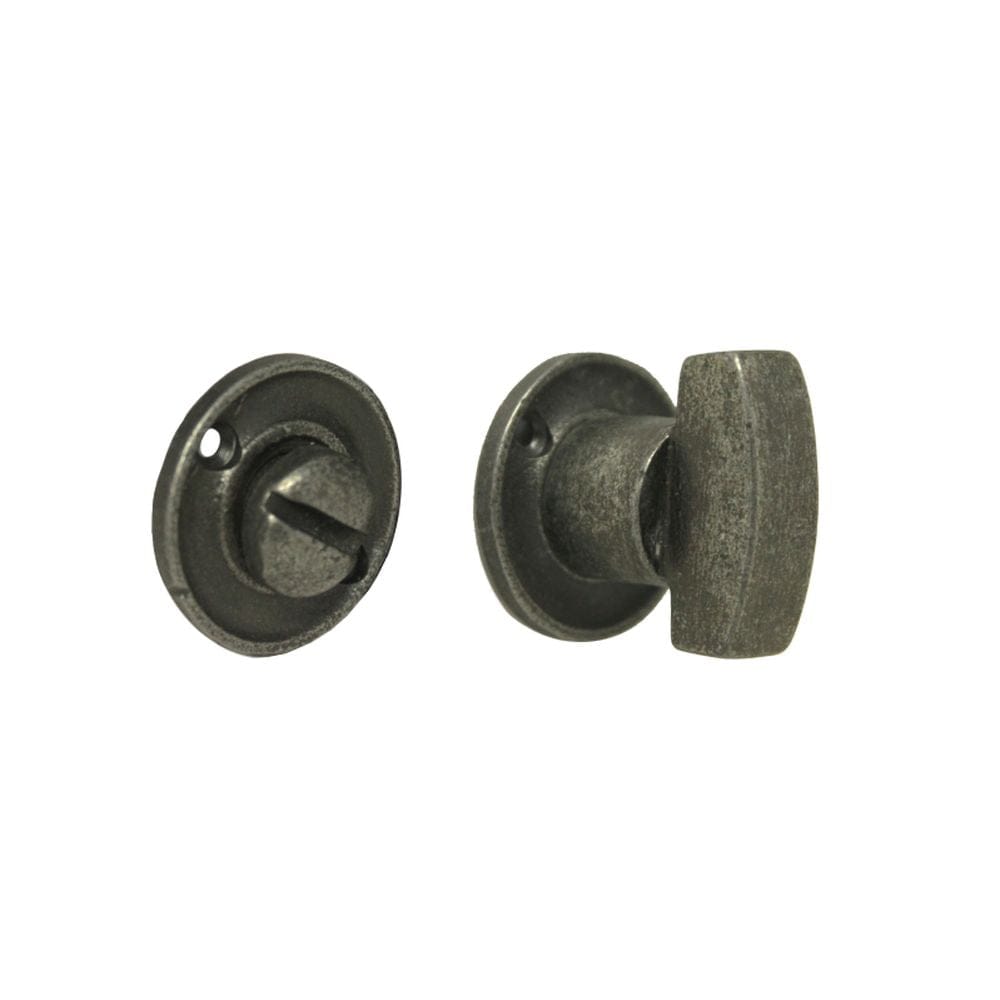 Spira Brass Door Furniture N/A / Pewter / Bathroom Turn & Release Spira Brass - Bathroom Thumb Turn Pewter