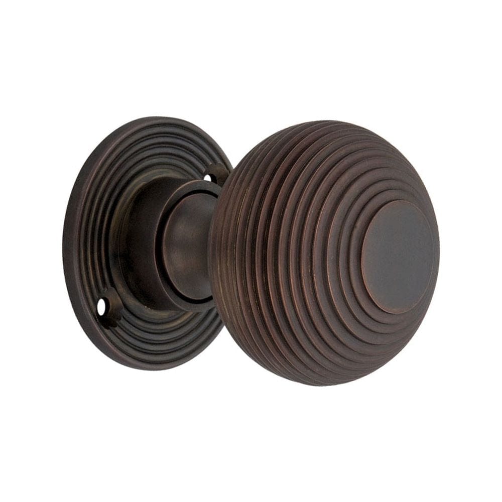 Spira Brass Door Furniture N/A / Aged Bronze / Mortice/Rim Knobs Spira Brass - Beehive 50mm Rim/Mortice Door Knob Aged Bronze