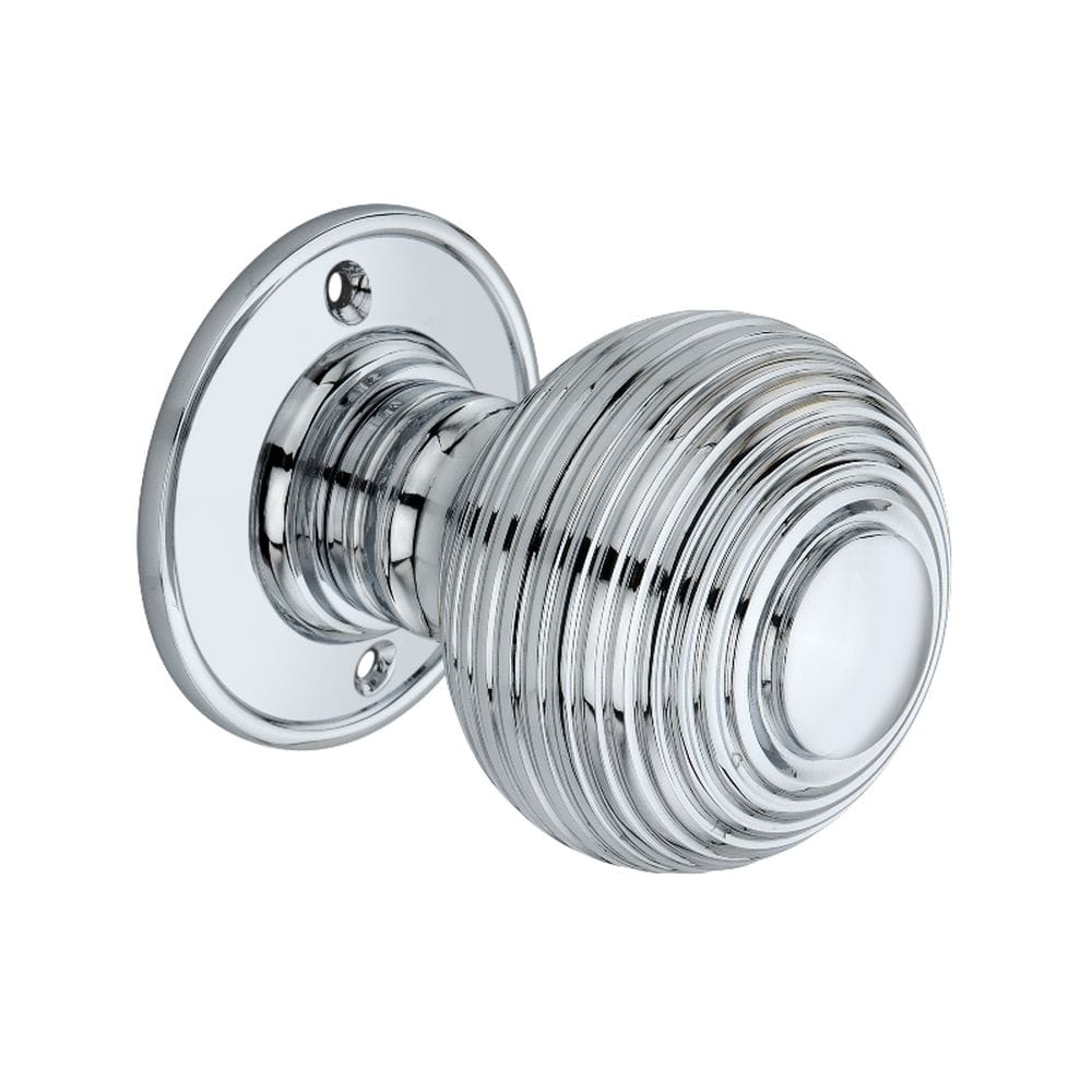 Spira Brass Door Furniture N/A / Polished Chrome / Mortice Knobs Spira Brass - Beehive Large 60mm Mortice Door Knob Polished Chrome