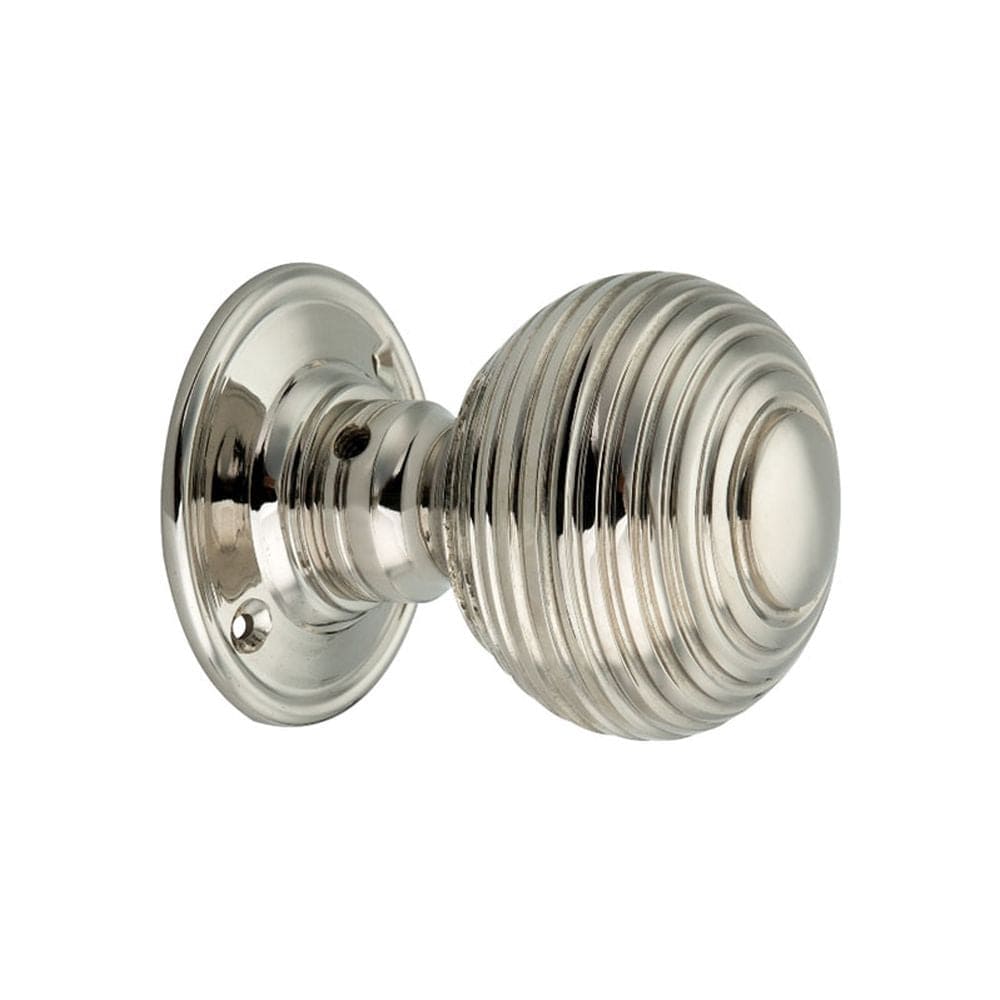 Spira Brass Door Furniture N/A / Polished Nickel / Mortice Knobs Spira Brass - Beehive Large 60mm Mortice Door Knob Polished Nickel