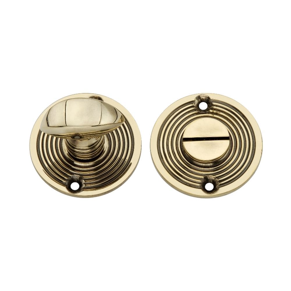 Spira Brass Door Furniture N/A / Aged Brass / Bathroom Turn & Release Spira Brass - Beehive Turn & Release Aged Brass