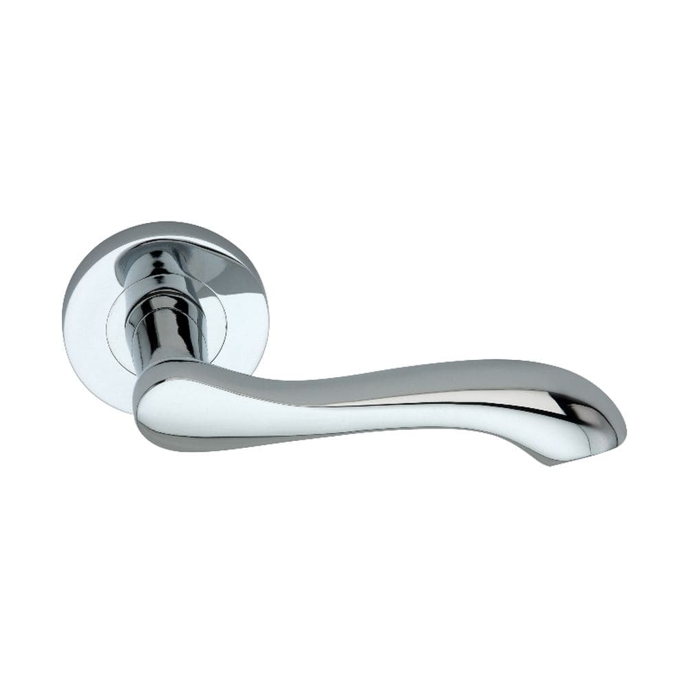 Spira Brass Door Furniture N/A / Polished Chrome / Door Handles on Rose Spira Brass - Camila Lever Door Handle Polished Chrome