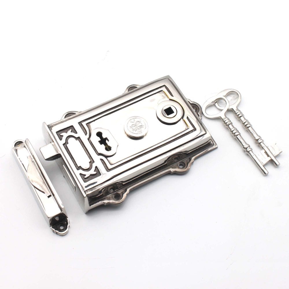 Spira Brass Locks & Latches N/A / Aged Nickel / Rim Locks Spira Brass - Davenport Rim Lock Aged Nickel