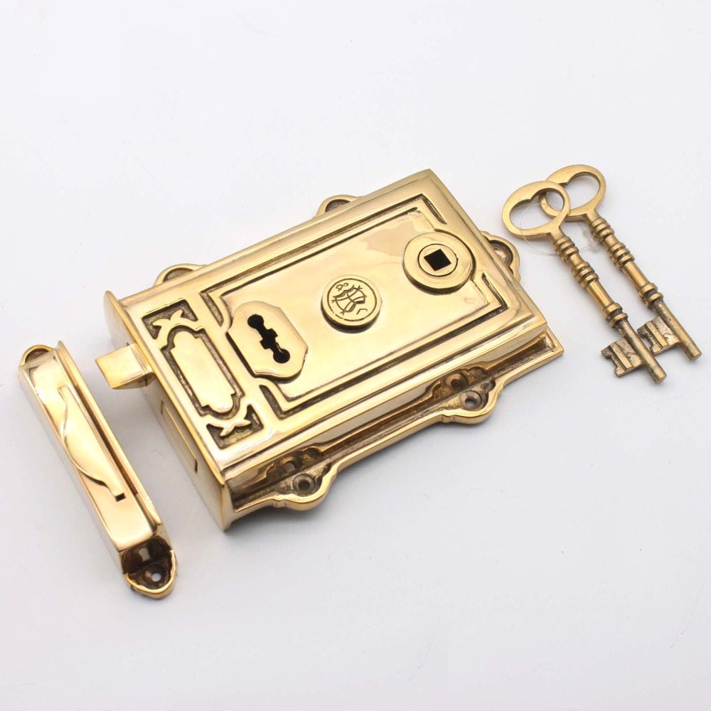 Spira Brass Locks & Latches N/A / Polished Brass / Rim Locks Spira Brass - Davenport Rim Lock Polished Brass