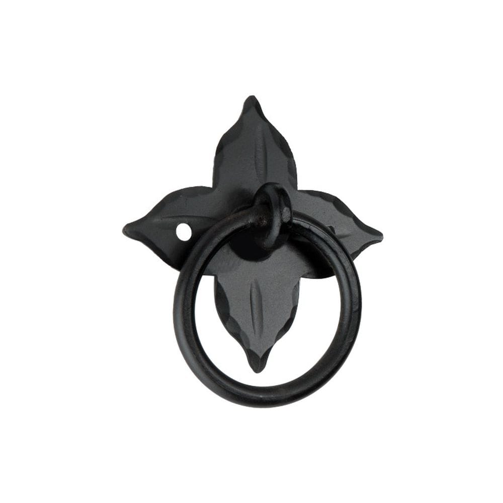 Spira Brass Cabinet Hardware N/A / Matt Black / Cabinet Drop Pulls Spira Brass - Floret Ring Drop Pull Matt Black