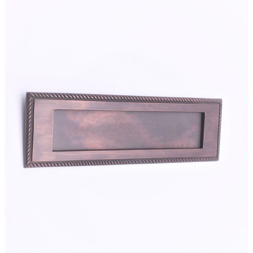 Spira Brass Door Furniture N/A / Aged Bronze / Letter Plates Spira Brass - Georgian Letter Plate 250mm Aged Bronze